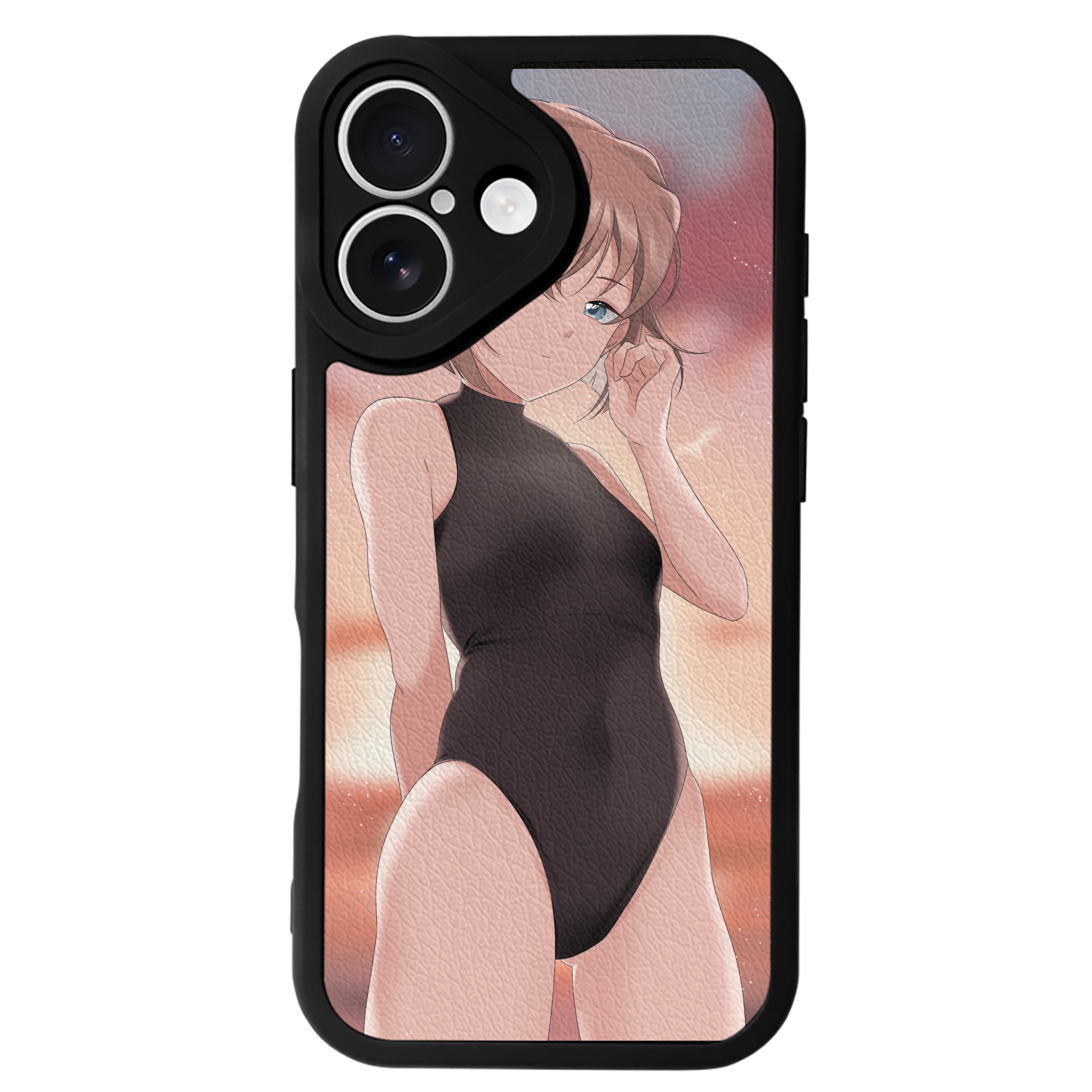 （画像用） 名探偵コナン Detective Conan 【iPhone 16シリーズ対応】シリコンスマホケース（レザー調） 材質：シリコン